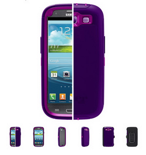 เคส Otterbox Samsung Galaxy S3 Defender Series - Pop Purple Transparen-Violet Purple เคส 3 ชั้น เหน็บเข็มขัด กันกระแทกปกป้องแบบสูงสุด ของแท้ 100% จาก USA By Gadget Friend